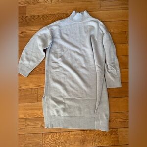 H&M Light Gray Mock Neck Sweater Dress | Size L